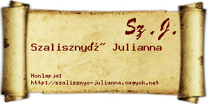 Szalisznyó Julianna névjegykártya